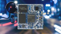 Ein System on Module von QUALCOMM, eine Verkehrskamera im Hintergrund.
